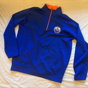 Edmonton Oiler's Blue Quarter Zip Men's Large